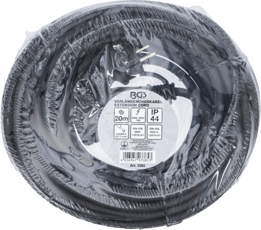 BGS Verlengkabel 20 meter – 3 x 1,5 mm² – IP44 – Voor Binnen- en Tijdelijk Buitengebruik - Afbeelding 3