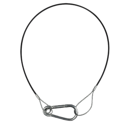 Showgear Safety Kabel 2 mm – 50 cm – Zwart – Light Duty – WLL 5 kg