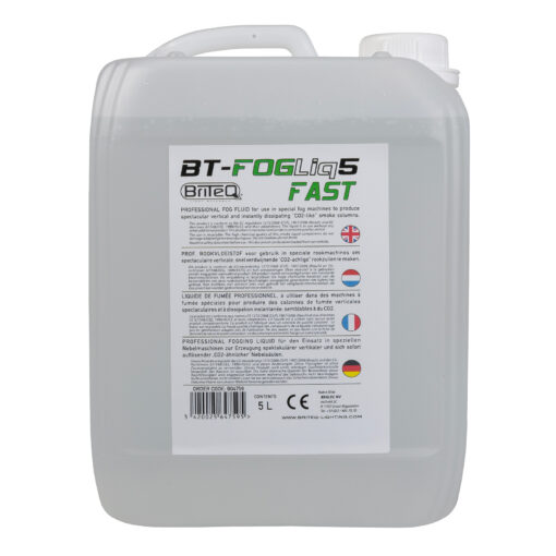 Briteq BT-FOGLIQ5 FAST – Rookvloeistof voor Verticale Rookmachines (5L)