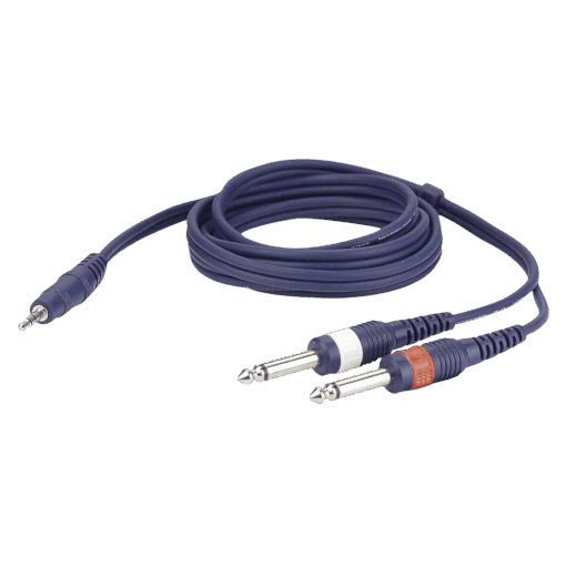 DAP FL31 – Stereo mini-jack naar 2x 6,3 mm mono Jack L/R – 3 meter