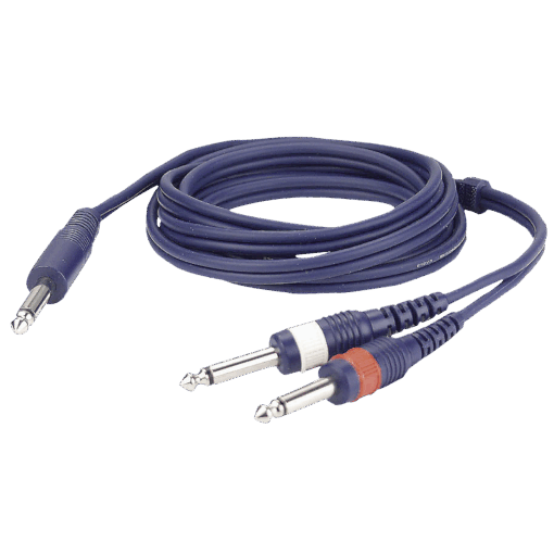 DAP FL32 – Mono Jack naar 2x Mono Jack Splitterkabel – 1,5 meter