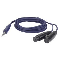 DAP FL37 – 2x XLR Female naar 6,3 mm Stereo Jack (TRS) – 1,5 meter