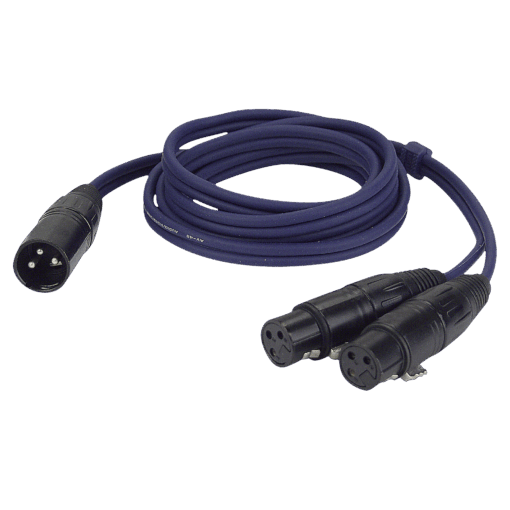 DAP FL38 – XLR Male naar 2x XLR Female (gebalanceerd) – 1,5 meter