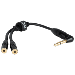 DAP FLA5 – Haakse stereo jack male naar 2x stereo mini-jack female – 0,3 meter
