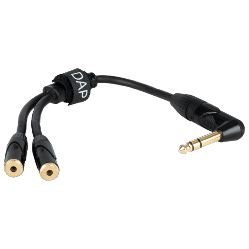 DAP FLA5 – Haakse stereo jack male naar 2x stereo mini-jack female – 0,3 meter
