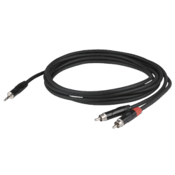 DAP FLX30 – Stereo Mini-Jack (verzonken) naar 2 Tulp – 6 meter