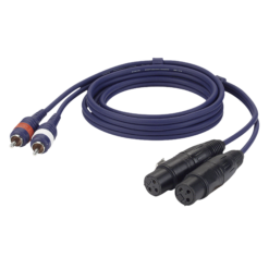 DAP FL25 RCA (Tulp) naar XLR Female Verloopkabel – 1,5 meter