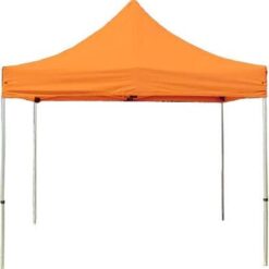 Verhuur Easy up partytent 3x3 meter oranje met zijwanden